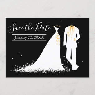Dress & Tux - Save the Date Invitation