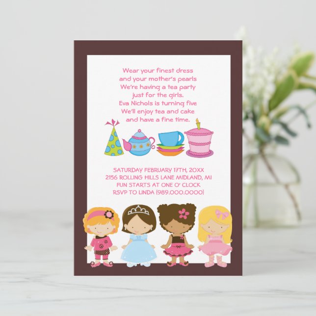 Dress-Up Birthday or Tea Party Invitations