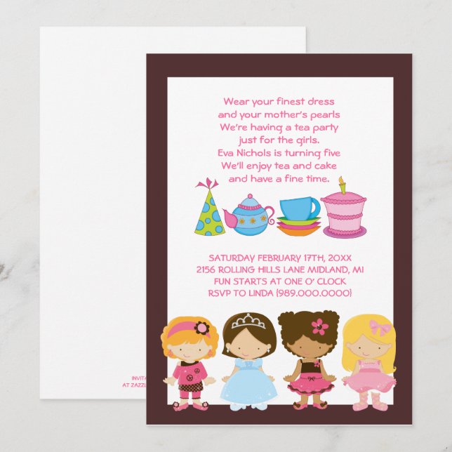 open lace back dress Luau Beach Party Invitations – AmyAdele.com main image 0