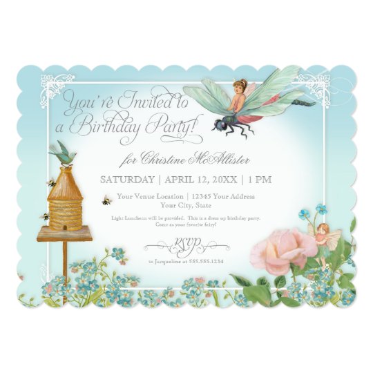 Fairy Garden Birthday Invitations 7