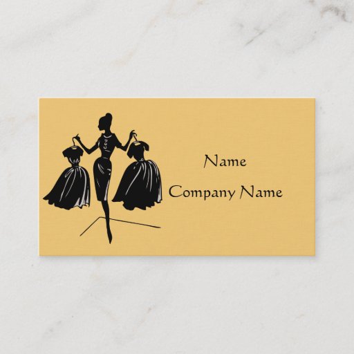 Customizable Dress Up Business Card (Yellow)