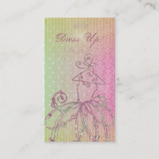 Customizable Dress Up! Business Cards