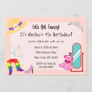 Dress Up Fashion Party Invitation