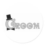 Dress Up Groom Classic Round Sticker