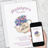 dress up tea party birthday invitations Princess Tea Party printable Birthday Invitation by Wants and Wishes