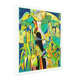 Dress Up Ping Hao oriental abstract painting art Canvas Print