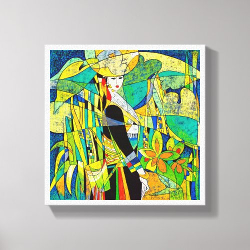 Dress Up Ping Hao oriental abstract painting art Canvas Print