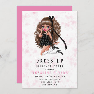 Dress Up Preteen Girl Birthday Party Invitation