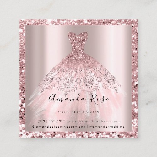 Dress Wedding Event Planner Rose Appointment Card