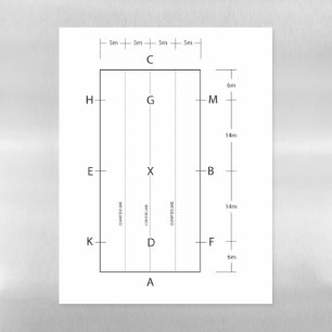 Dressage Arena Template Horse Riding Magnetic Dry Erase Sheet