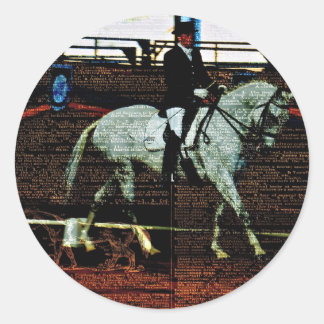 Dressage Art Classic Round Sticker