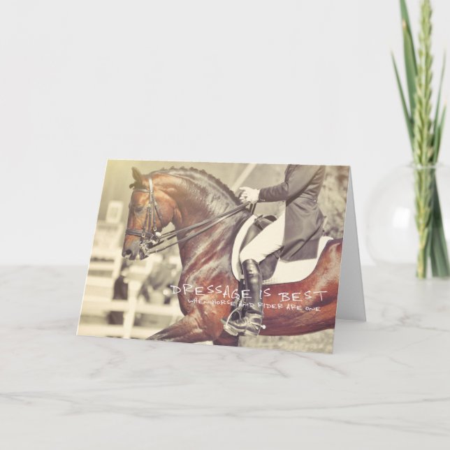 DRESSAGE BEST Greeting Card (Front)