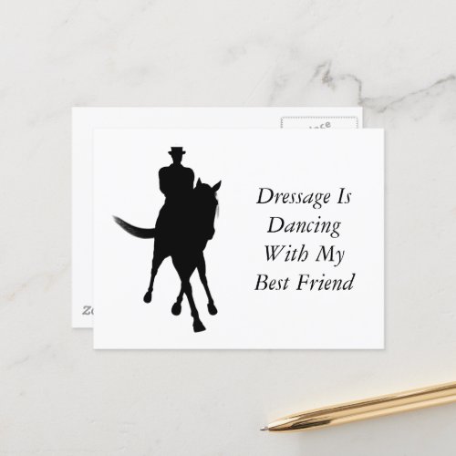 Dressage Dancing With Best Friend Horse And Rider Postcard