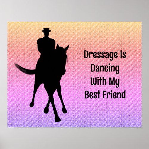 Dressage Dancing With Best Friend Horse And Rider Poster
