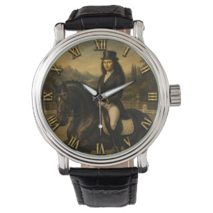 Dressage Funny Mona Lisa Horse Lover Gift Watch