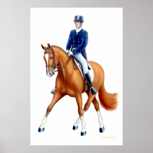 Dressage Half Pass Equestrian Print