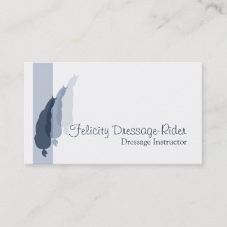 Dressage half pass in blue business card