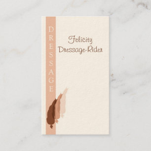 Dressage half pass logo business card