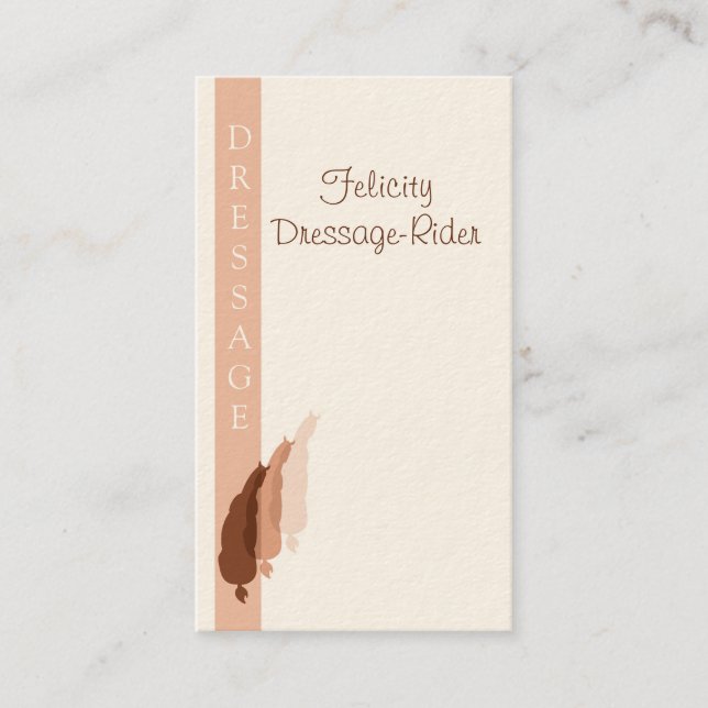 Dressage half pass logo business card (Front)