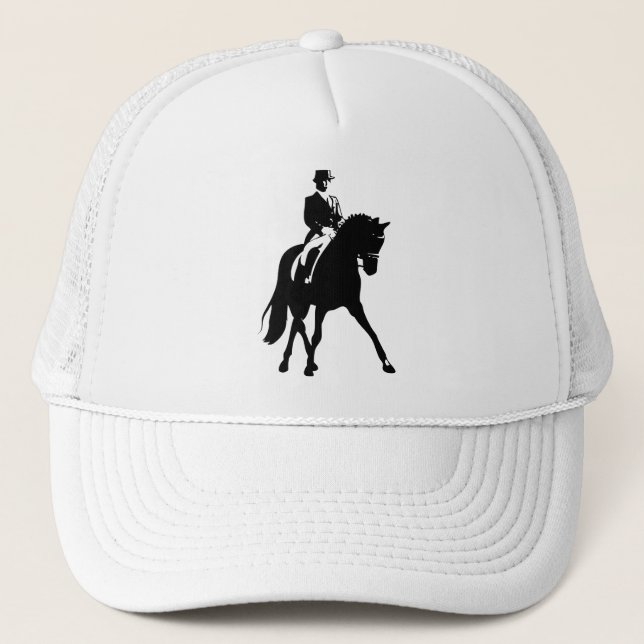 Dressage Half Pass Silhouette Trucker Hat (Front)