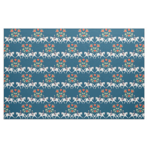 Dressage Hearts and Horses Cotton Fabric