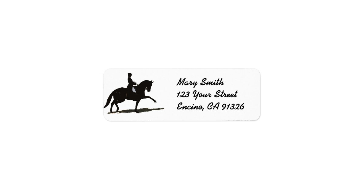 Dressage Horse Address Label Zazzle