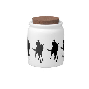 Dressage Horse And Rider Half Pass Candy Jar