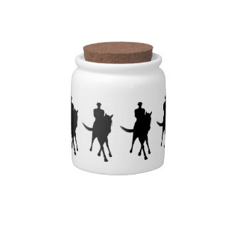 Dressage Horse And Rider Half Pass Candy Jar