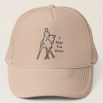 Dressage Horse And Rider - I Hope You Dance Trucker Hat by BukuDesigns at Zazzle