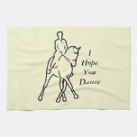 Dressage Horse And Rider - Line Art Half Pass Towel at Zazzle
