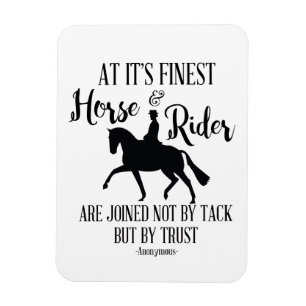 Dressage Horse and Rider Quote Magnet
