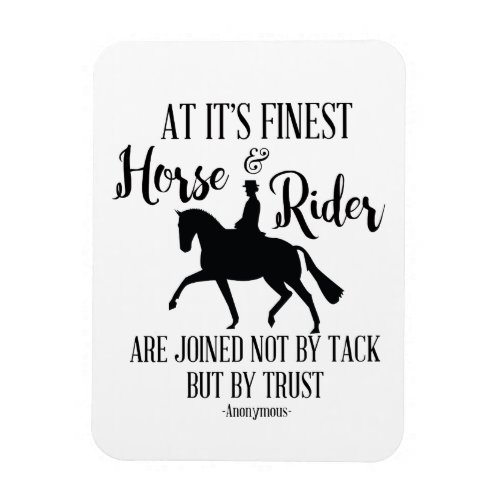 Dressage Horse and Rider Quote Magnet