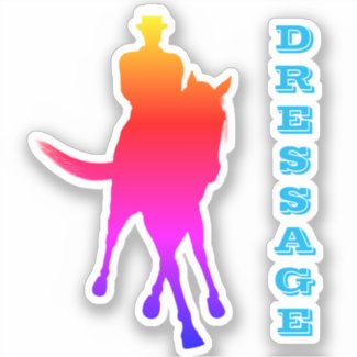 Dressage Horse And Rider Rainbow