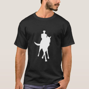 Dressage Horse And Rider Silhouette Dark T-Shirt