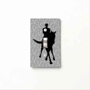 Dressage Horse And Rider Silhouette Light Switch Cover