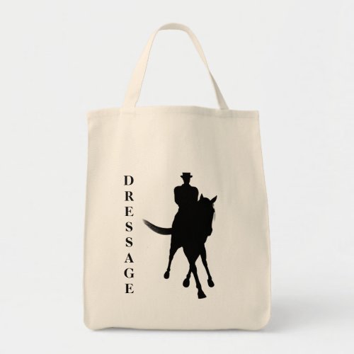 Dressage Horse And Rider Silhouette     Tote Bag