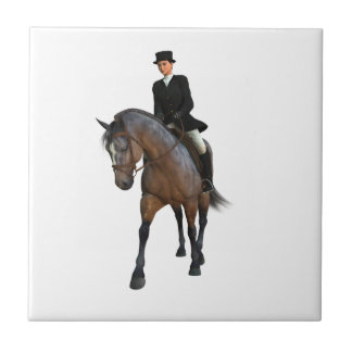 Dressage Horse and Rider Tile