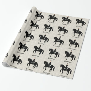 Dressage Horse and Rider Wrapping Paper