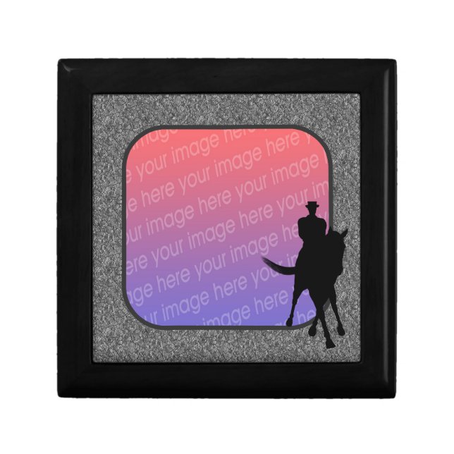 Dressage Horse And Rider Your Photo Gift Box (Front)