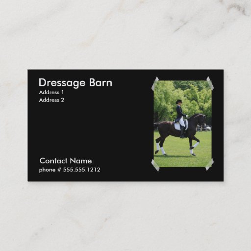 Customizable Dressage Horse Business Card
