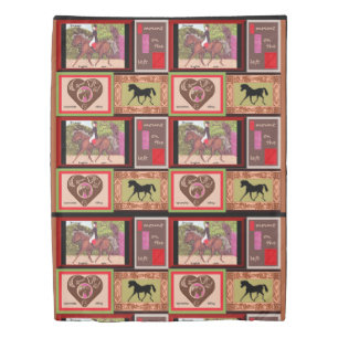 Dressage Horse English style riding duvet cover