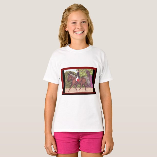 Dressage Horse English style riding tshirt (Front Full)