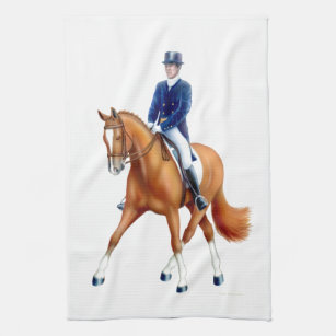 Dressage Horse Equestrian Kitchen Towel