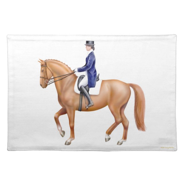 Dressage Horse Equestrian Placemat (Front)