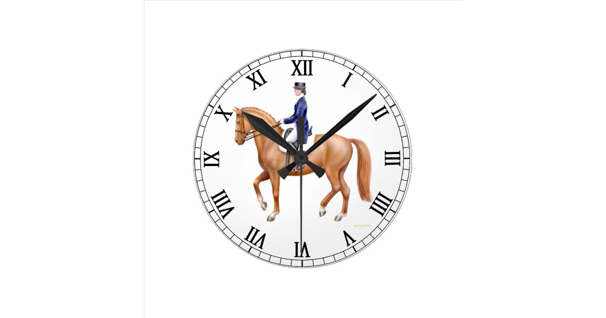 Dressage Horse Equestrian Wall Clock