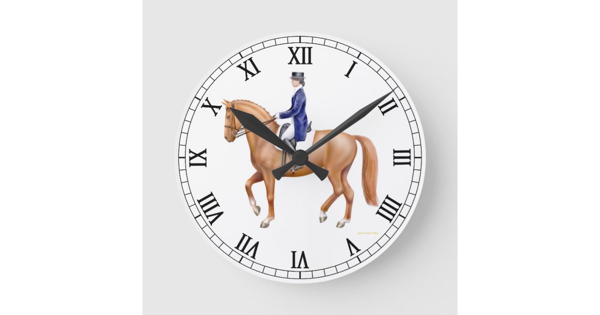 Dressage Horse Equestrian Wall Clock Zazzle