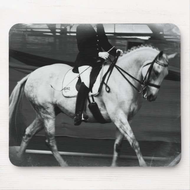 Dressage Horse Grunge Mouse Pad (Front)