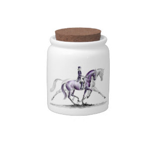 Dressage Horse in Trot Piaffe Candy Jar
