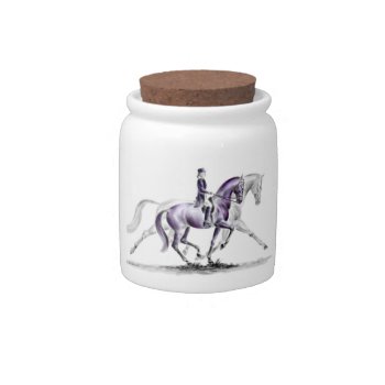 Dressage Horse In Trot Piaffe Candy Jar by KelliSwan at Zazzle