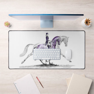 Dressage Horse in Trot Piaffe Desk Mat